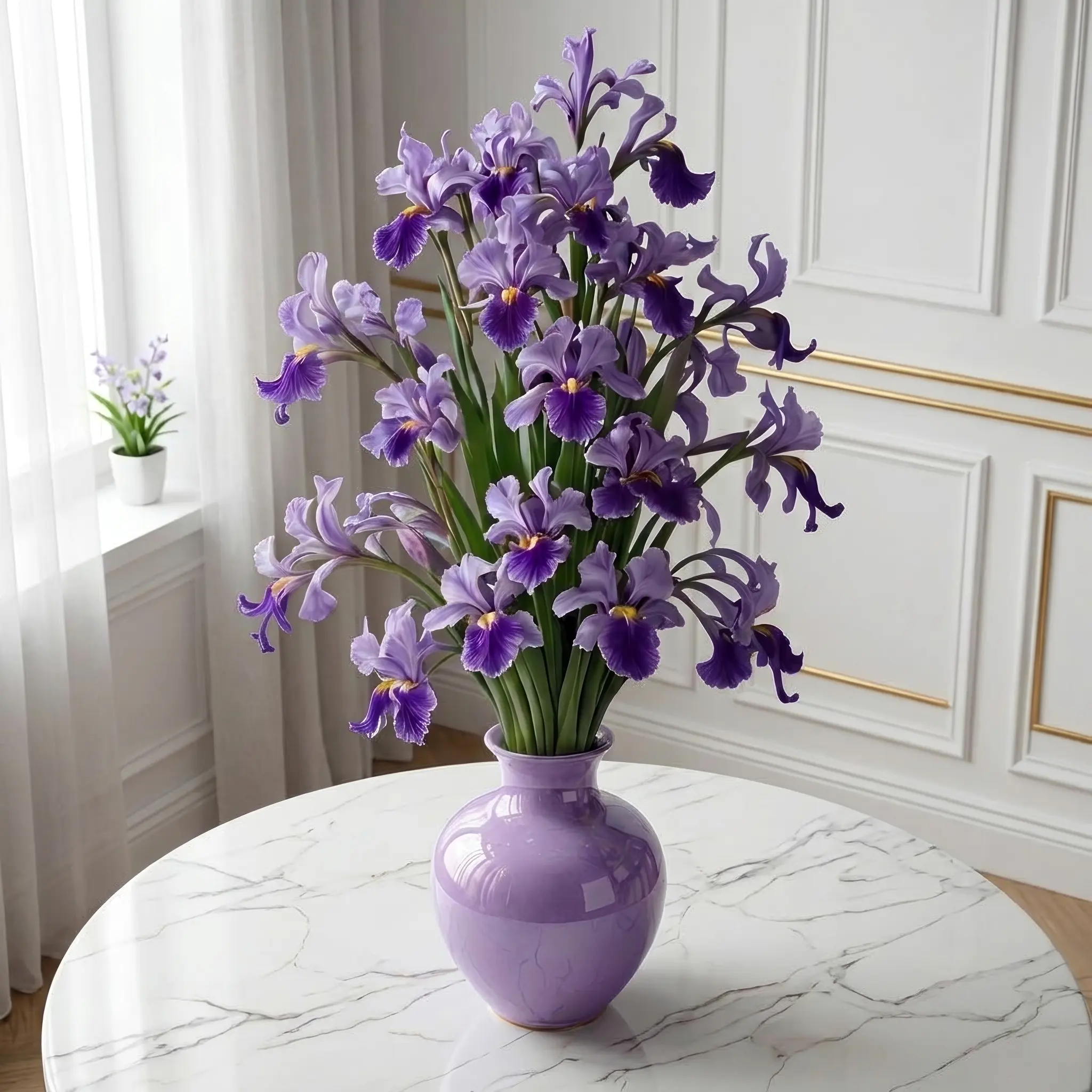 Purple Iris Bouquet Image