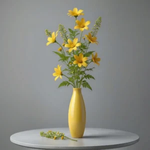 Yellow Wildflower Vase Image